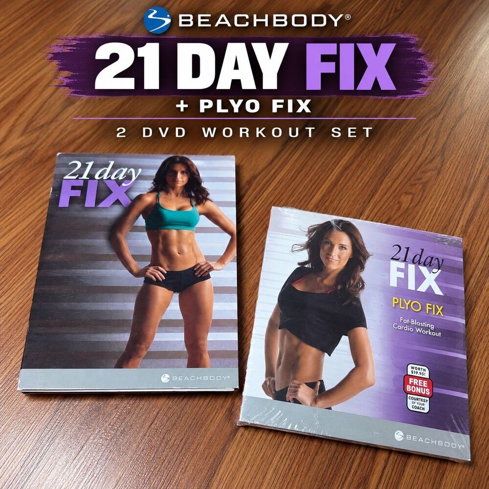 Beachbody 21 Day Fix 3 DVD Set + Sealed Plyo Fix Autumn Calabrese